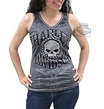 Harley-Davidson Womens Legendary Spirit Willie G Skull with Metallic Stitching Tank