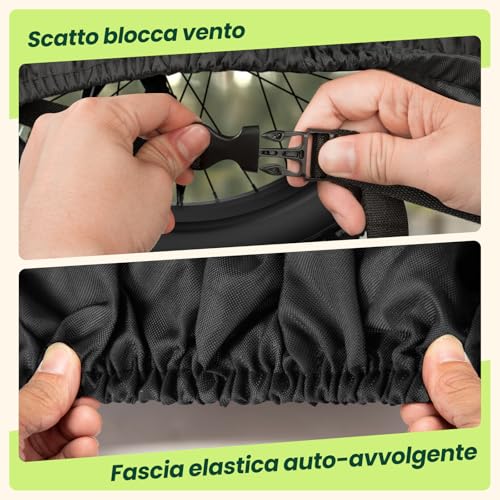 IPSXP Bicycle Cover, 210D Waterproof Oxford Bicycle Cover, 208 x 111 x 76 cm, Bicycle Cover, Dustproof Wind Rain UV Protection, Mountain Bike Cover