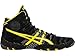 ASICS Men's Dan Gable Ultimate 4 Wrestling Shoe, Black/Yellow/Gunmetal, 10.5 M US