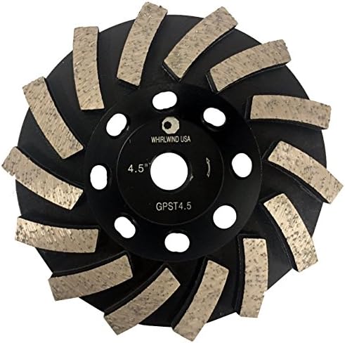 Whirlwind USA GPST 4.5 in. Heavy Duty Diamond Grinding Cup Wheel Premium Segmented Turbo Cup with 5/8-Inch 11mm Thread (4.5")