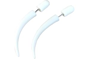 UMBRELLALABORATORY Natural Wooden Stud Tribal Earrings Fake Plug Gauge Taper Boho Gothic Jewelry