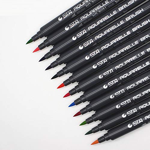 image for DICPOLIA Painting Pens Dual Tip Brush Marker Pens Highlighter Adults C