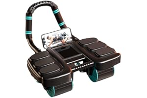 Ab Wheel Roller with Elbow Support, Automatic Rebound Abdominal Wheel Roller, Ab Workout Machine, Abdominal Exercise Rollers 