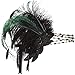 BABEYOND Art Deco 1920s Flapper Headpiece Roaring 20s Great Gatsby Feather Headband 1920s Flapper Gatsby Accessories (Black)