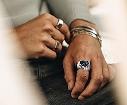 FindChic Personalized Signet Rings for Men Chunky