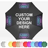 Personalized Custom Umbrellas Monogrammed Rain Umbrellas Personalized Initial Name Umbrella for Rain Sun-4 Compact Folding Travel Umbrellas Windproof Umbrellas Funny Gift for Men Women
