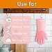 ThxToms Dishwashing Gloves, Pair of Rubber Scrubbing Gloves for Dishes, Wash Cleaning Gloves with Sponge Scrubbers for Kitchen, Bathroom and Car (Pink)