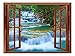 wall26 - Cascading Waterfalls in Tropical Forest Removable Wall Sticker/Wall Mural - 36