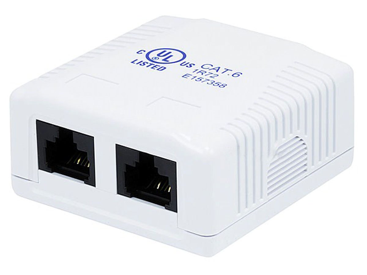 Amazon.com: Monoprice Surface Mount Box Cat6, Double (107093): Computers &  Accessories