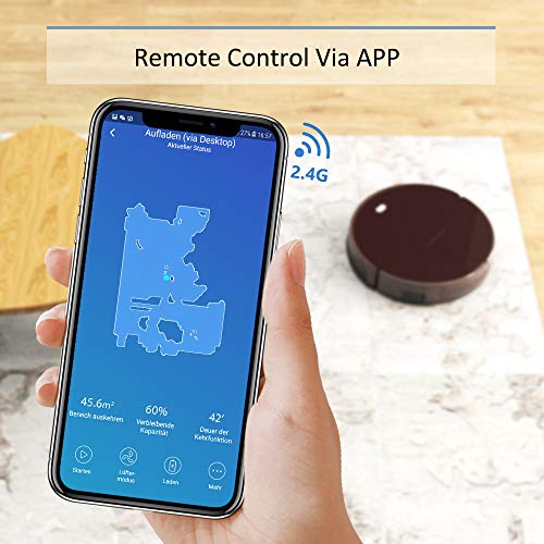 Tesvor Robotic Vacuum, WiFi Connected Robot Vacuum Cleaner with 1400