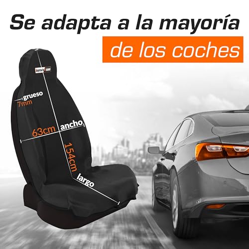 Upgrade4cars 2 x Waterproof Front Seat Cover for Car Universal Black