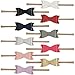 Ncmama Artificial Leather Bows Nylon Elastic Baby Girls Headbands for Newborn Infant Toddler Hairband Pack of 10