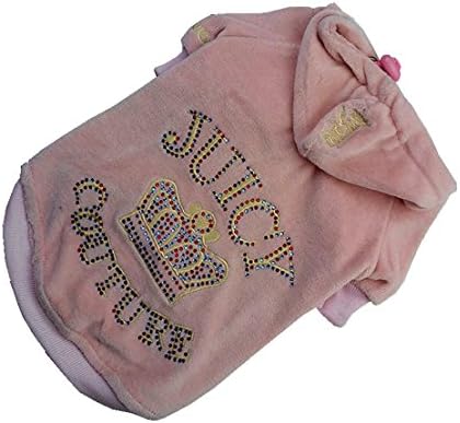 Brand designer dog clothes JUICY letters pattern clothes for dogs puppy clothes (XL, Pink)