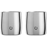 Snowfox Insulated Whiskey Glasses, Premium Vacuum Insulated Stainless for Cold Drinks, Steel Rocks Glasses, Set of 2, Old Fashioned Glass, Gift for Men, Home Bar Accessories, 11oz