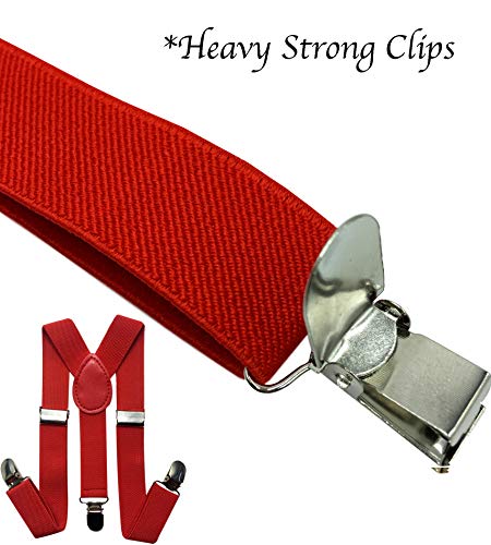 CD Kids Suspender for Boys and Girls, Adjustable Children and Toddler Suspender (Red) - Thumbnail 2