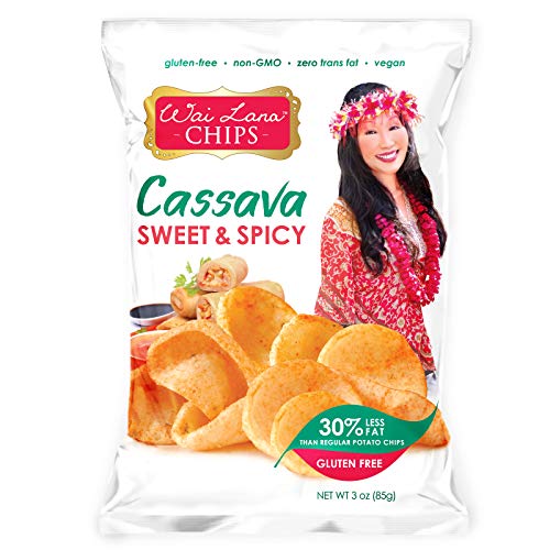 Wai Lana Cassava Chips | Gluten-Free, Vegan, 3 Ounce (Pack of 12) (Sweet & Spicy) - Thumbnail 4