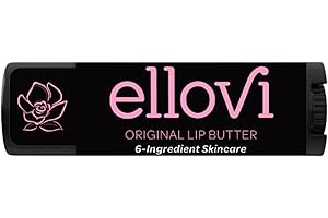 Ellovi Natural Lip Butter Lip Balm - Original - Pure Enough to Eat - Made With Just 6 Vegan Ingredients - Moisturizing Lip Care for All Day Hydration (Single)