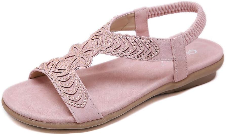 Amazon.com: dressy women rhinestone sandals ï¼Style Flip Flops for ladies with Arch Support 
