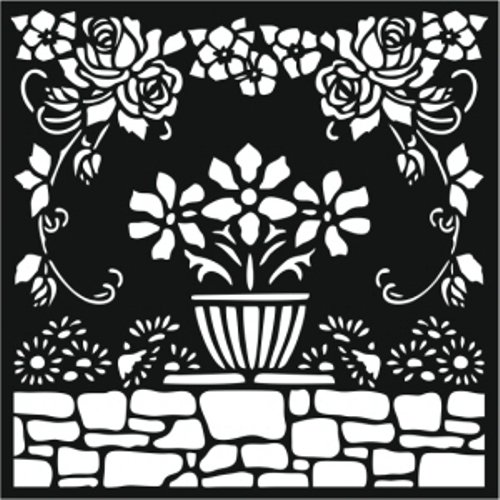 That Special Touch Flower Garden 6 in x 6 in Mask