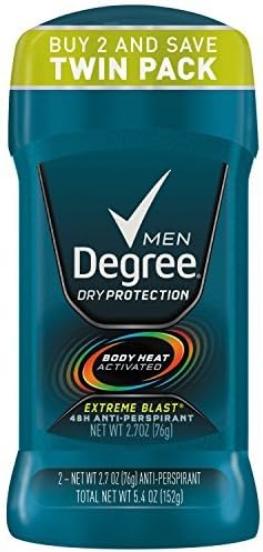Degree Men Dry Protection Antiperspirant, Extreme Blast 2.7 oz, Twin Pack by Degree Men