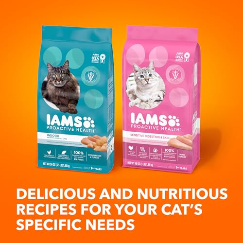 IAMS PROACTIVE HEALTH ADULT HEALTHY DRY CAT FOOD WITH SALMON, 7 LB. BAG