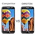 OMOTON 9H Hardness HD Tempered Glass Screen Protector for Moto G5s Plus, 5.5-Inch, 2 Pack