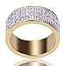TOPGRILLZ 18K Gold 10mm Eternity Wedding Engagement Band Lab Diamond Iced Out Mens Ring