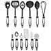 BF Systems 12 Piece Cooking Tool Kitchen Utensil, Multisizes, Black