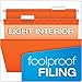 Pendaflex Reinforced Hanging File Folders, Letter Size, Orange, 1/5 Cut, 25/BX (4152 1/5 ORA)