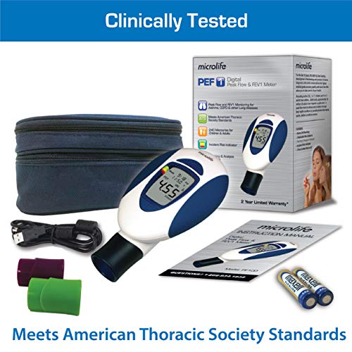 Microlife Digital Peak Flow Meter with FEV1 & Tracking Software