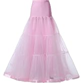 Kumeng Women's Ankle Length Petticoats Long Plus Size Wedding Slips Crinoline Underskirt for Prom Evening Wedding Dress