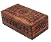 Hand Carved Tree of Life Wooden Storage Box (Medium, Tree of Life)