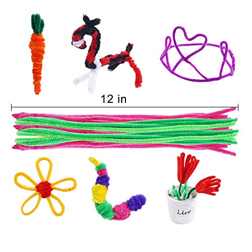 1600 Pieces Pipe Cleaners in 32 Colors Chenille Stems for Home and School DIY Art Crafts (6mm x 11.8 Inches)