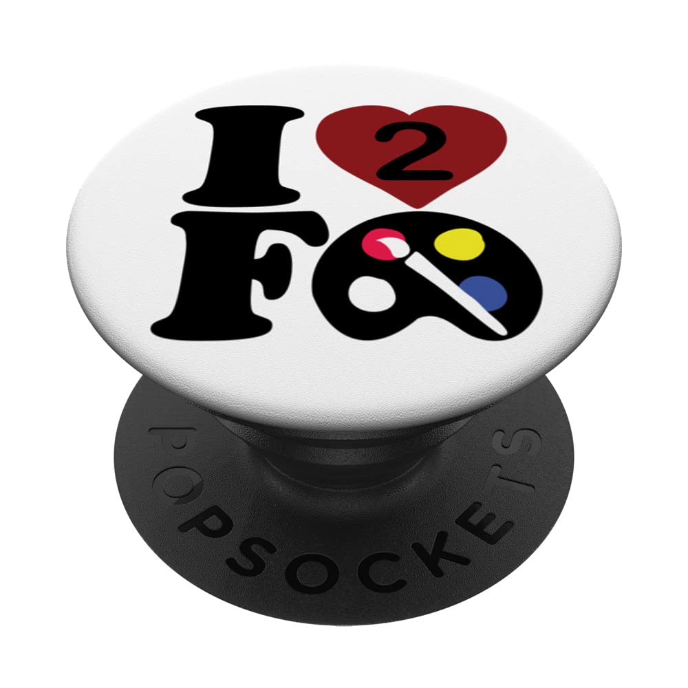 I LOVE TO FART Funny Hidden Fart Message I Heart 2 F Art PopSockets Swappable PopGrip