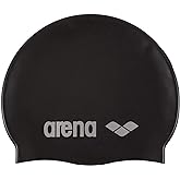 Arena Classic Unisex Soft Silicone Swim Cap for Women and Men, Intensive Training Comfortable Non-Slip Long Hair Swimming Hat