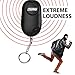 ZekPro Emergency Personal Alarm [EXTREME SOUND] 130 dB Premium Quality Portable with LED Light - Self Defense Keychain For Kids Women Elderly Protection - Best Survival Whistle - Black