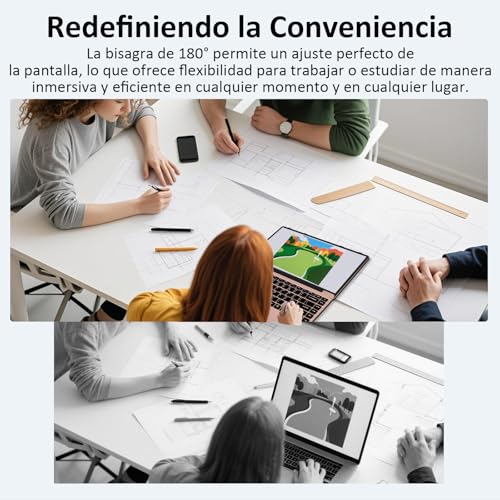 bvate 2026 Ordenador Portátil 14 Pulgadas hasta 2,8 GHz Celeron 256GB SSD PC Portátils Soporta 1TB SSD Expansión con Ratón Inalámbricopara Trabajo-Estudio-Aprendizaje 1080 Mini Puerto Multimedia-Oro