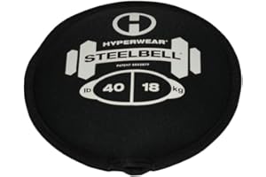 Hyperwear SteelBell - Hyper Flex 4-Way Stretch Neoprene, Patented No-Leak Slam Ball Kettlebell Strength Training - Sustainably Sourced USA Steel Shot