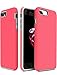 TOZO for iPhone 7 Plus / iPhone 8 Plus Case, ARMOR Series Football Pattern Texture Soft Touch Anti-Slip Grip [Shock Proof] Ultra Rugged Dual Layer Protect Case [Gray+Pink]