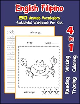 english filipino 50 animals vocabulary activities workbook for kids 4