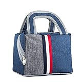 Lunch Bag Cooler Bag Lunch Tote Bag Reusable Zip Closure Handbag Back Pocket Insulated Bag Lunch Organizer Holder Container Lunch Bags Lunch Boxes Lunch Tote