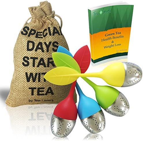 Loose Leaf Tea Infuser Cute Strainer For Loose Tea Set of 4 Steepers by Tea Secrets