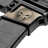GunSkins Magwell Skin Specialty Vinyl Decal for AR-15/M4 Lower Receivers (GS Skull Tan)