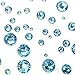Aquamarine (202) 144 pcs Austrian 2058/2088 Crystal Flatbacks Lake Blue Rhinestones Nail Art Assorted Mixed Sizes ss5, ss7, ss9, ss12, ss16, ss20, ss30 Made in Austria Crystal-Wholesale