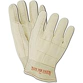 MAGID Heater Beater 298KBT Cotton Canvas Hot Mill Gloves, Natural, Men's (Fits Large), 5 inch, 12 pair