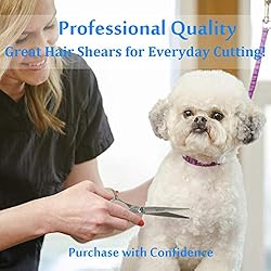 8" Straight Dog Grooming Scissors Long Pets
