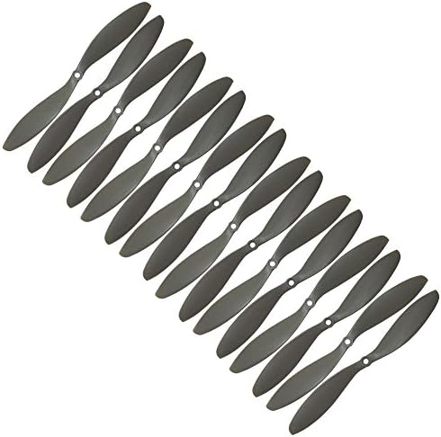 RAYCorp 1047 10x4.7 Propellers. 16 Pieces (8CW, 8CCW) Grey 10-inch Quadcopter & Multirotor Props + Battery Strap