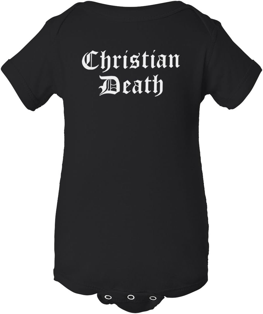 Mari Kyrios Christian Death Goth Gothic Metal Deathrock Onesie Bodysuit Baby Clothes Black