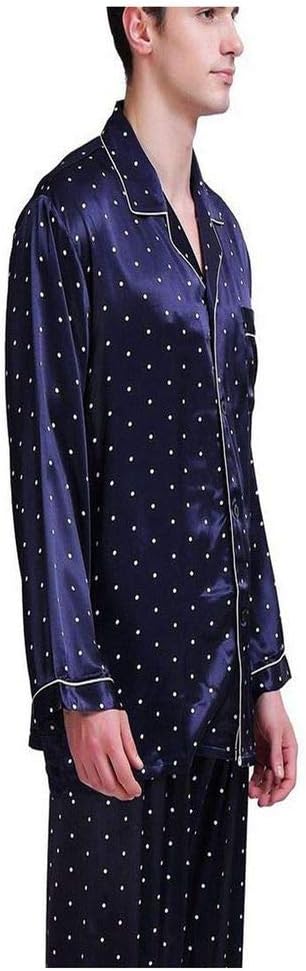 Mens Silk Satin Pajamas Set Pyjamas Set PJS Sleepwear Set Loungewear