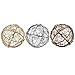 4” Metal Decorative Orbs Decor Set Of 3 Gold Silver & Copper Ball Spheres for Kitchen Home Office Bathroom Dining & Living Room Accents Desktop Coffee Table Bowl Centerpiece Vase Fillers & Mantles